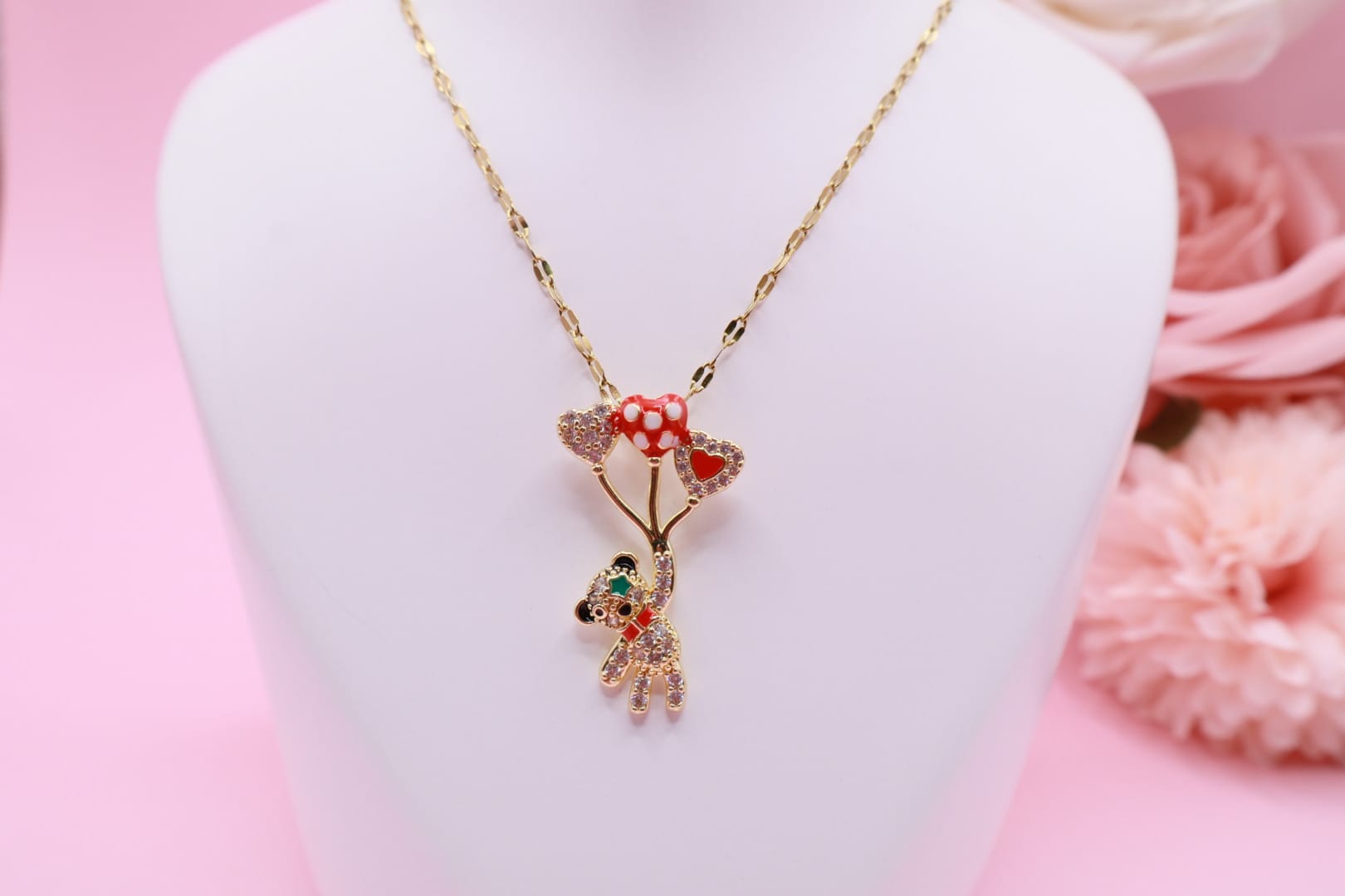 Collares Cute de Ositos en Acero Inoxidable