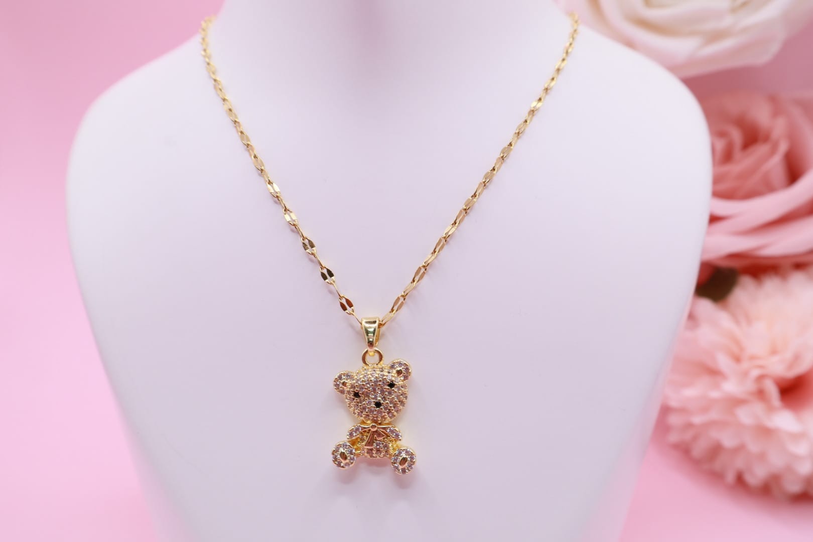 Collares Cute de Ositos en Acero Inoxidable